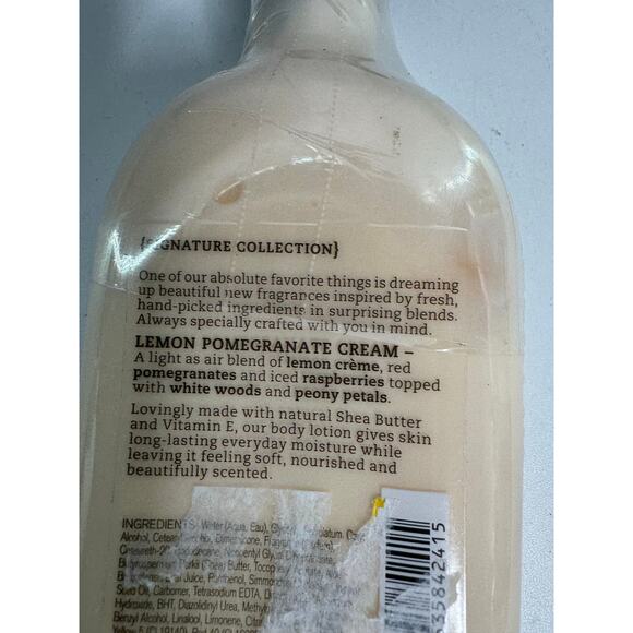 Bath & Body Works Lemon Pomegranate Cream 8 fl oz Body Lotion ***Rare*** NEW! - Picture 3 of 3
